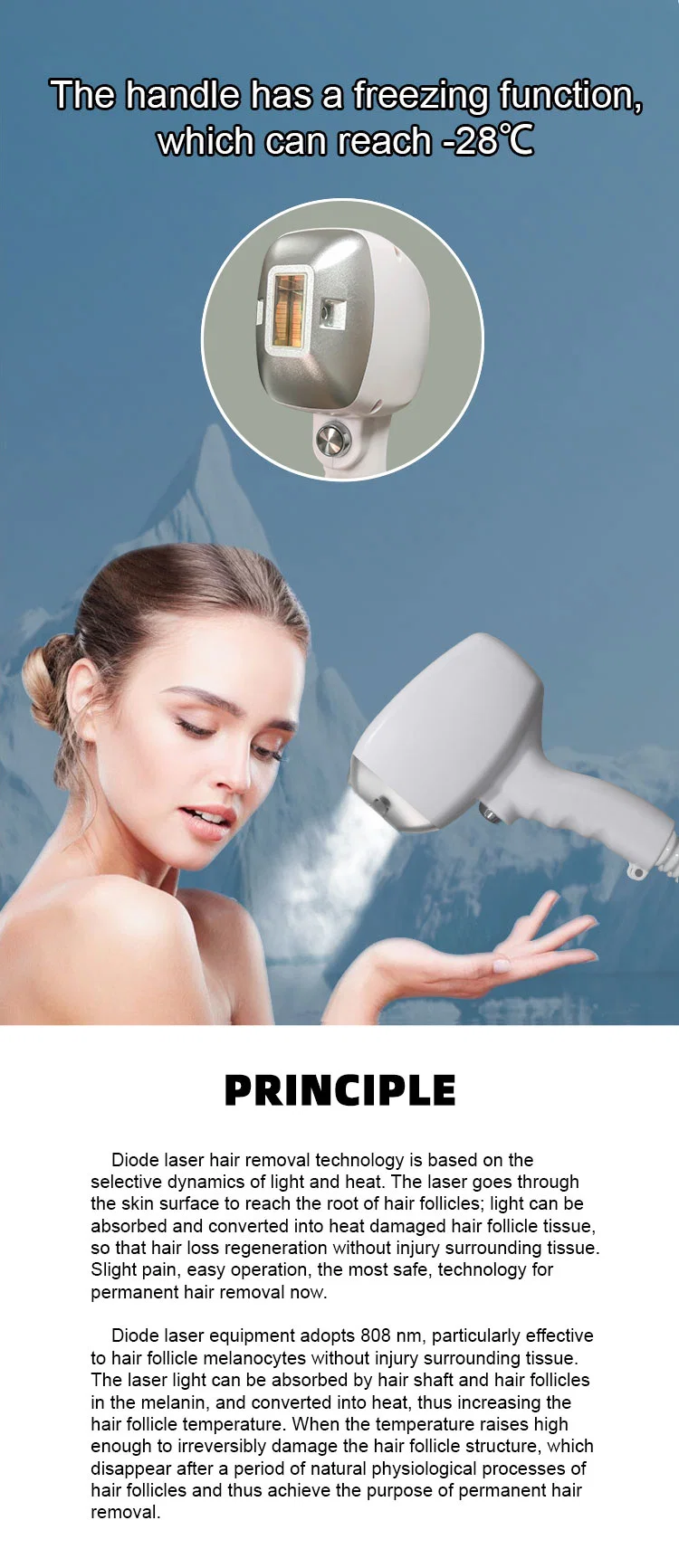 New Design Cooling Technology Epilation 2 in 1 808nm Laser Hair Removal Picosecond Laser Tattoo Removal Machine