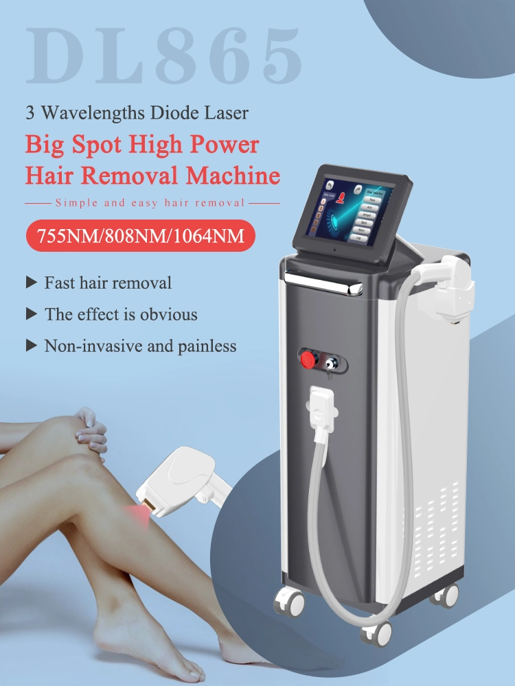 Triple Wavelength 755nm 808nm 1064nm Diode Laser Permanent Hair Remove Beauty Machine